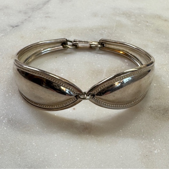 Spoon Style Silverplate Cuff Bracelet - Picture 5 of 8
